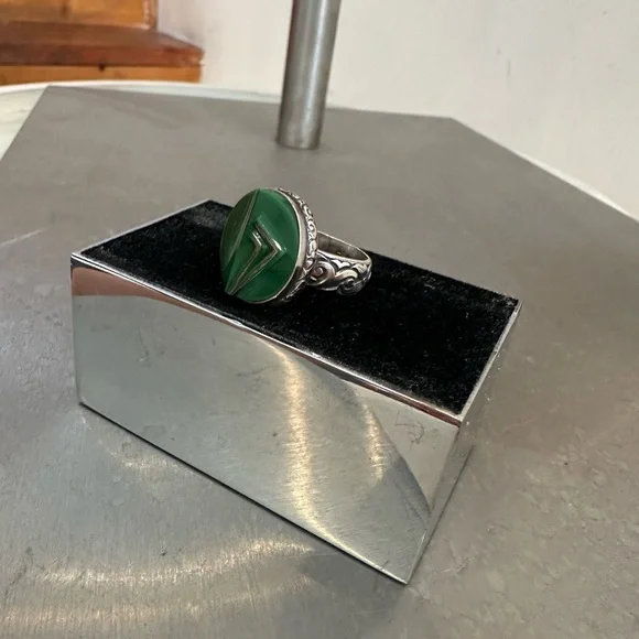 Art Deco style ring - sterling-size 7 - Picture 3 of 9